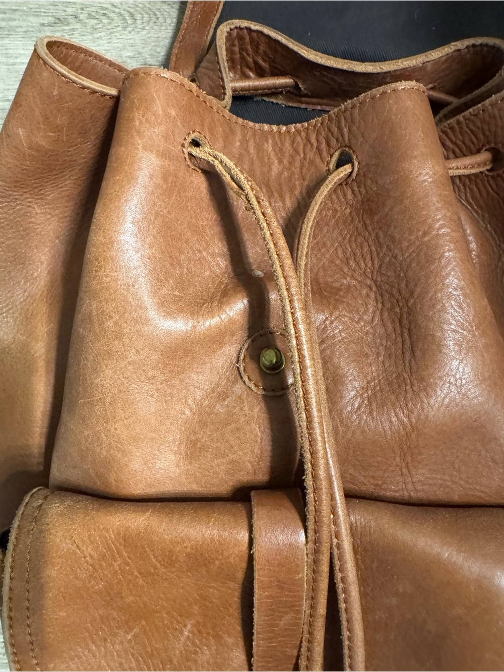 Madewell Leather Drawstring Backpack - Picture 5 of 5